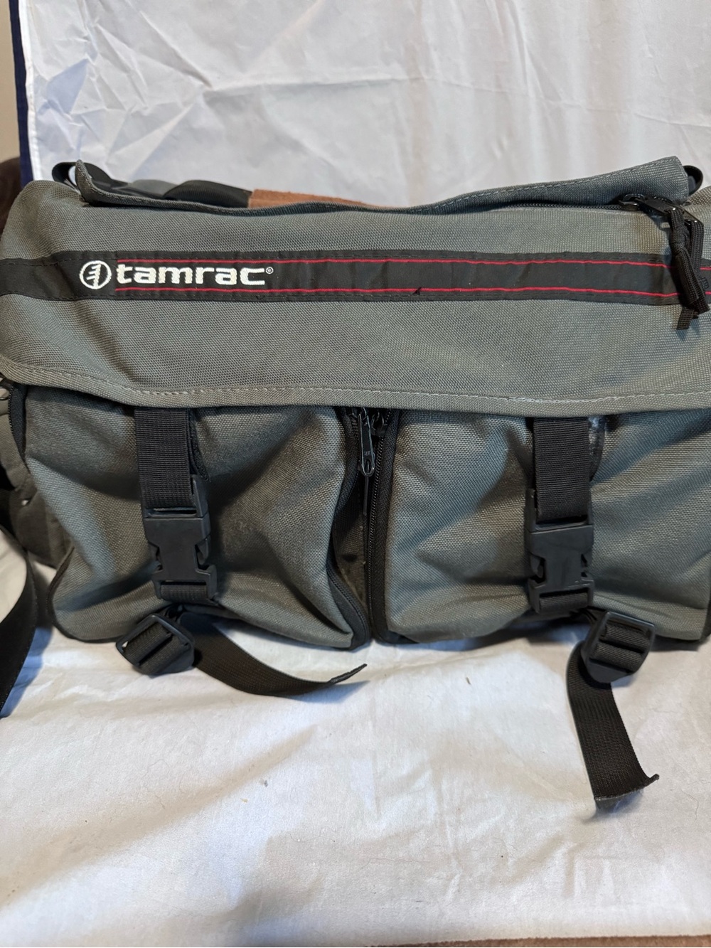 Tamarac Pro Camera Bag Grey X-Large Multiple pockets.  Missing dividers.